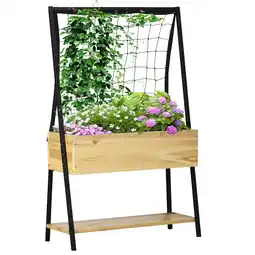 Netto Marken-Discount Outsunny Hochbeet Stahl, Tannenholz, Polyester Angebot