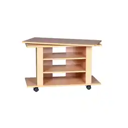Netto Marken-Discount WOHNLING TV HiFi Bank Buche Fernsehtisch drehbar & rollbar 75 x 38 x 51 cm Angebot