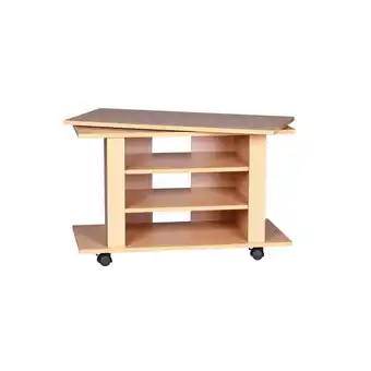 Netto Marken-Discount WOHNLING TV HiFi Bank Buche Fernsehtisch drehbar & rollbar 75 x 38 x 51 cm Angebot