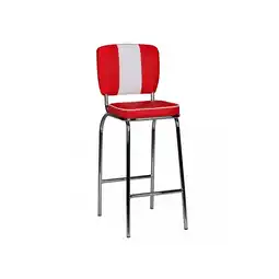 Netto Marken-Discount Barstuhl American Diner 50er Jahre Retro look Rot Weiß Leder Optik Angebot