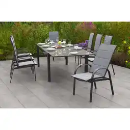 Netto Marken-Discount Merxx Gartenmöbel Set 9tlg. Marini Set mit Semi-Ausziehtisch und 8 Stühlen Angebot