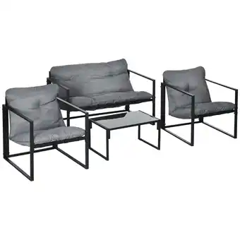 Netto Marken-Discount Outsunny Gartenmöbel-Set Stahl, Polyester Angebot