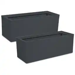Netto Marken-Discount Pflanzkübel Blumenkübel Graphit 57 L anthrazit - Doppelpack Angebot