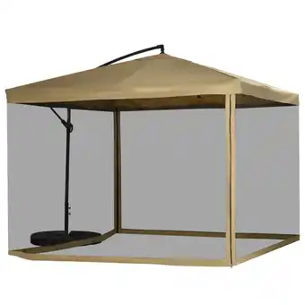 Netto Marken-Discount Outsunny Ampelschirm Stahl, Polyester, HDPE Angebot
