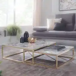 Netto Marken-Discount WOHNLING Design Couchtisch 2er Set Weiß flach Angebot