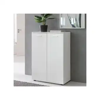 Netto Marken-Discount WOHNLING Kommode SVENJA 2 Türen Holz Weiß Angebot