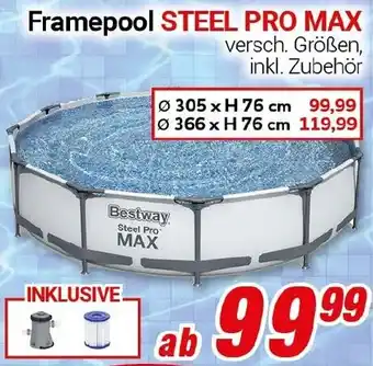 CENTERSHOP Bestway Framepool STEEL PRO MAX Angebot