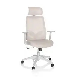 Netto Marken-Discount hjh OFFICE Home Office Bürostuhl MIKEO W Stoff/Netzstoff mit Armlehnen Angebot