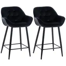 Netto Marken-Discount CLP 2er Set Barhocker Gibson - Tresenstuhl Mit Fußstütze - 2 x Tresenhocker Gepolstert Angebot