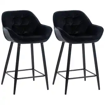 Netto Marken-Discount CLP 2er Set Barhocker Gibson - Tresenstuhl Mit Fußstütze - 2 x Tresenhocker Gepolstert Angebot
