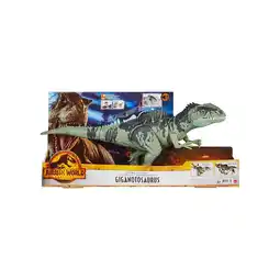 Netto Marken-Discount Mattel GYC94 - Jurassic World - Strike N' Roar - Giganotosaurus mit Brüllgeräuschen, ca. 54 cm Angebot