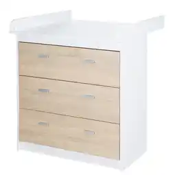 Netto Marken-Discount Wickelkommode 'Gabriella' mit abnehmbarem Ansatz, bicolor, 3 Schubladen, Wickelhöhe 90 cm Angebot
