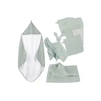 Netto Marken-Discount roba Organic Geschenkset 'Lil Planet' frosty green, Handtuch, Waschlappen, Schmusetuch & Decke, GOTS Angebot