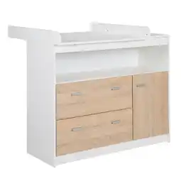 Netto Marken-Discount Wickelkommode 'Gabriella' mit Wickelansatz, 2 Schubladen, 1 Tür, 1 offenes Fach, Wickelhöhe: 90 cm Angebot