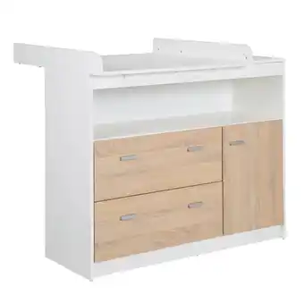 Netto Marken-Discount Wickelkommode 'Gabriella' mit Wickelansatz, 2 Schubladen, 1 Tür, 1 offenes Fach, Wickelhöhe: 90 cm Angebot