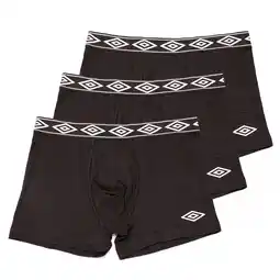 Netto Marken-Discount Umbro Herren Boxershorts black/black/black Gr. XXL, 3er Pack - versch. Ausführungen Angebot