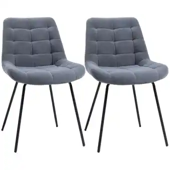Netto Marken-Discount HOMCOM Esszimmerstuhl Samt(100% Polyester), Schaumstoff, Stahl Angebot