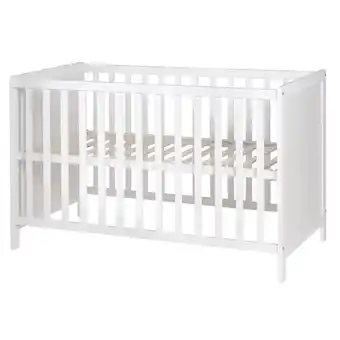 Netto Marken-Discount Baby- & Beistellbett 2in1 'Hamburg' ca. ca. 60x120 cm, weiß, verstellbar, inkl. 5 Schlupfsprossen Angebot