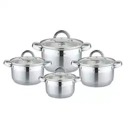 Netto Marken-Discount 8tlg. Edelstahl Kochtopf-Set Angebot