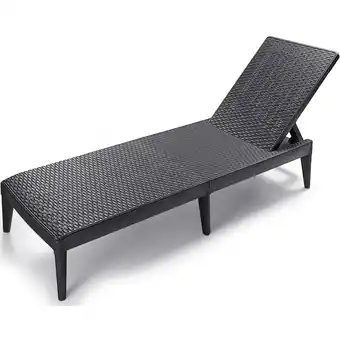 Netto Marken-Discount Sonnenliege Numana Kunststoff Rattan anthrazit Angebot
