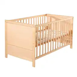 Netto Marken-Discount Kombi-Kinderbett, ca. 70 x 140 cm, natur, 3-fach verstellbar, Schlupfstäbe, umbaubar zum Juniorbett Angebot