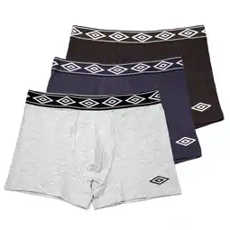 Netto Marken-Discount Umbro Herren Boxershorts black/navy/grey melange Gr. XL, 3er Pack - versch. Ausführungen Angebot