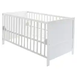Netto Marken-Discount Kombi-Kinderbett, ca. 70 x 140 cm, weiß, 3-fach verstellbar, Schlupfstäbe, umbaubar zum Juniorbett Angebot