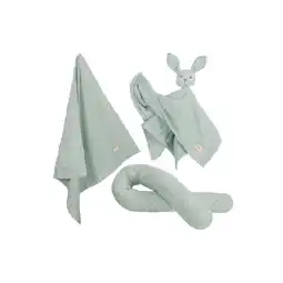 Netto Marken-Discount roba Organic Geschenkset 'Lil Planet' frosty green, Bio-Bettschlange, -Decke & -Schmusetuch Angebot