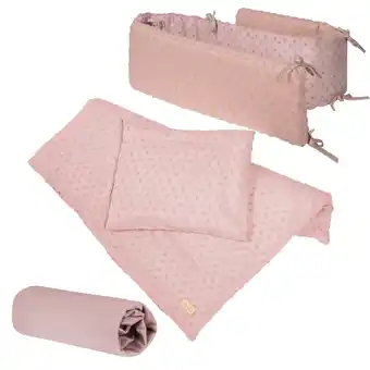 Netto Marken-Discount Organic Geschenkset 'Lil Planet' rosa/mauve, Bio-Bettwäsche, Bettlaken & Nestchen Angebot