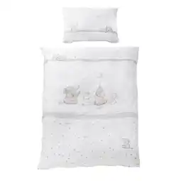 Netto Marken-Discount Kinderbettgarnitur 'Sternenzauber', 4-tlg, Bettset mit Bettwäsche 100 x 135 cm, Nestchen & Himmel Angebot