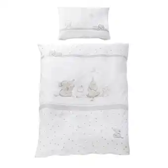 Netto Marken-Discount Kinderbettgarnitur 'Sternenzauber', 4-tlg, Bettset mit Bettwäsche 100 x 135 cm, Nestchen & Himmel Angebot