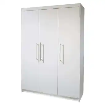 Netto Marken-Discount Kleiderschrank 'Maren', 3-türiger Drehtürenschrank, 190 x 131 x 52 cm, weiß Angebot