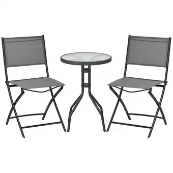 Netto Marken-Discount Outsunny Gartenmöbel Set Stahl, Polyester, Hartglas Angebot
