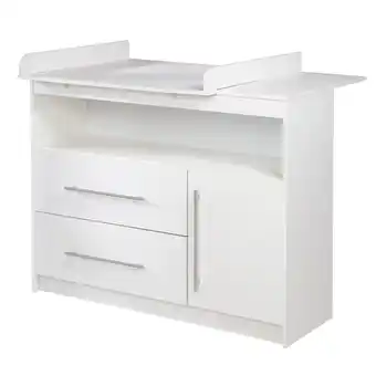 Netto Marken-Discount Wickelkommode 'Maren', mit abnehmbarem Wickelansatz, breit, 2 Schubladen, Wickelhöhe 90,5 cm Angebot
