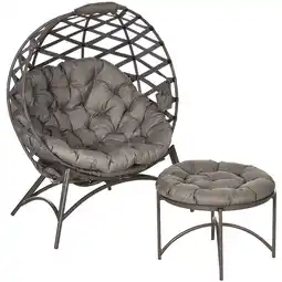 Netto Marken-Discount Outsunny Gartenstuhl-Set Stahl, Polyester, PP-Schaumstoff Angebot