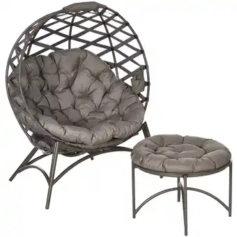 Netto Marken-Discount Outsunny Gartenstuhl-Set Stahl, Polyester, PP-Schaumstoff Angebot