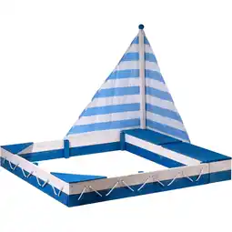 Netto Marken-Discount dobar Sandkasten Maritim mit Segel und Spielzeugkisten Angebot