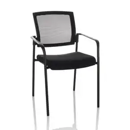 Netto Marken-Discount hjh OFFICE Besucherstuhl Konferenzstuhl MEET B Stoff/Netzstoff mit Armlehnen Angebot