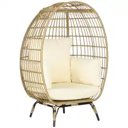 Netto Marken-Discount Outsunny Rattansessel Stahl, Polyester, PE Rattan Angebot