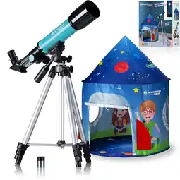 Netto Marken-Discount BRESSER JUNIOR Linsenteleskop 50/360 mit Zelt Angebot