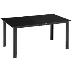 Netto Marken-Discount Outsunny Gartentisch Aluminium, gehärtetes Glas Angebot