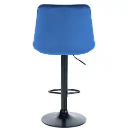 Netto Marken-Discount CLP Barhocker Toni Samt Höhenverstellbarer Thekenhocker mit Rückenlehne Barstuhl mit Metallgestell Angebot