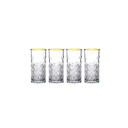 Netto Marken-Discount 4er Set Wassergläser Lang 365ml GOLD Angebot