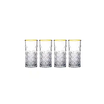 Netto Marken-Discount 4er Set Wassergläser Lang 365ml GOLD Angebot
