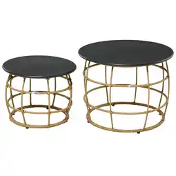 Netto Marken-Discount Outsunny Rattan Beistelltisch-Set Stahl, PE-Rattan Angebot