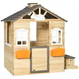 Netto Marken-Discount Outsunny Kinderspielhaus Tannenholz, Kunststoff-Kunststoff Angebot