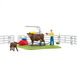 Netto Marken-Discount Schleich Spielfigur Farm World Kuh Waschstation Angebot