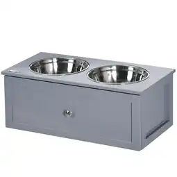 Netto Marken-Discount PawHut Hundenapf Edelstahl, MDF Angebot
