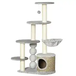 Netto Marken-Discount PawHut Kratzbaum Spanplatte, Jute, Plüsch, Seegrassseil Angebot