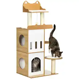 Netto Marken-Discount PawHut Kratzbaum MDF, Plüsch (100% Polyester), Sisal Angebot